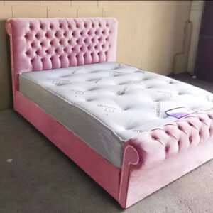 Sleigh Bed with Mattress