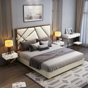 Iconic Golden Bed with Mattress
